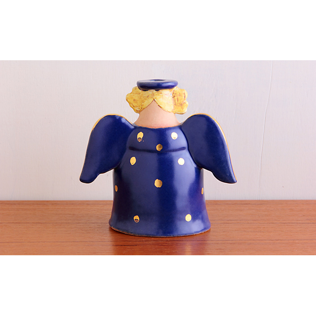 Lisa Larson/リサ・ラーソン/キャンドルホルダー/エンジェル/ブルー