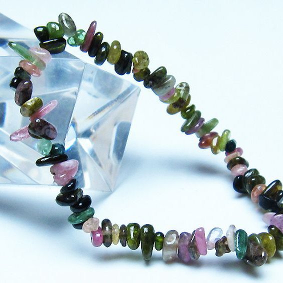 パワーストーン 天然石 ミックスカラートルマリンブレスレット[T429-824]