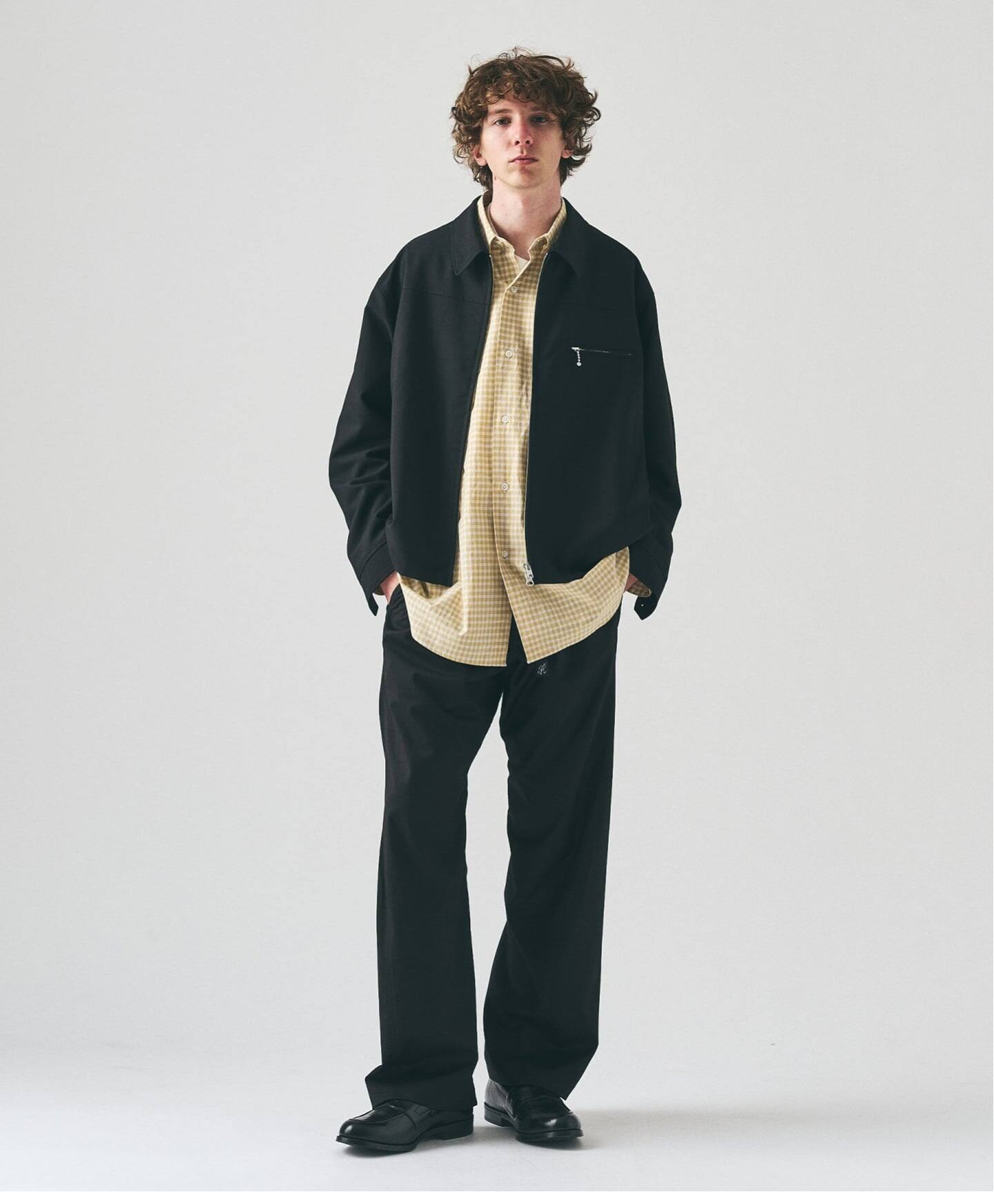 TRツイル ジップブルゾン 