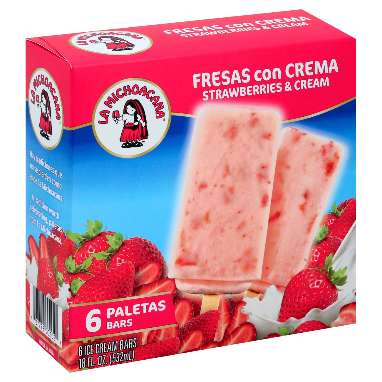 La Michoacana Strawberry Bars, 6 ct | Joe V's Smart Shop | Low