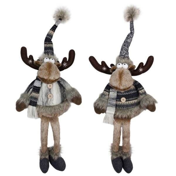 Plush Moose Dangle Leg Shelf Sitter - Item 322418 | The Christmas
