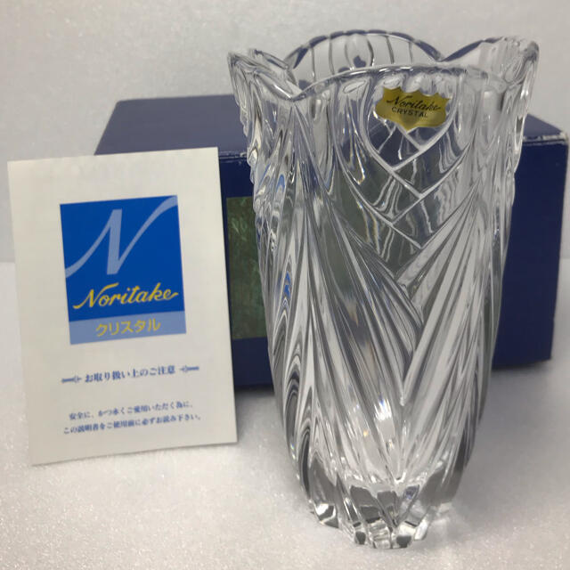 Noritake - 昭和レトロ[未使用] Noritake クリスタル フラワーベース