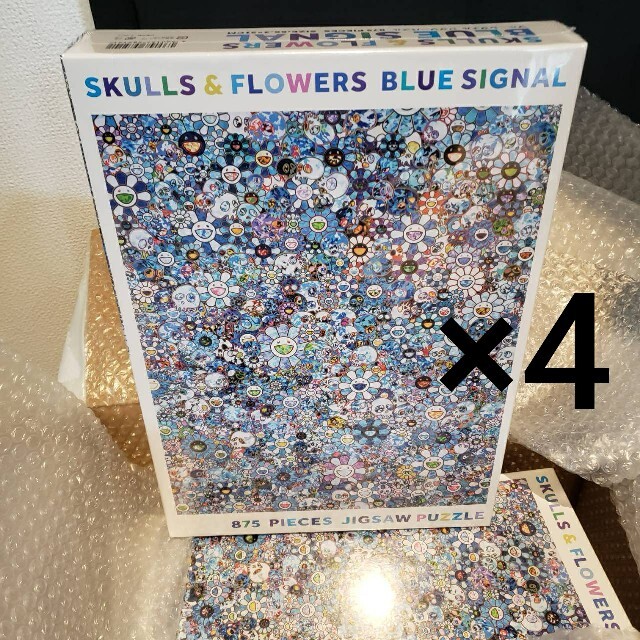 村上隆 パズル SKULLS & FLOWERS BLUE SIGNAL