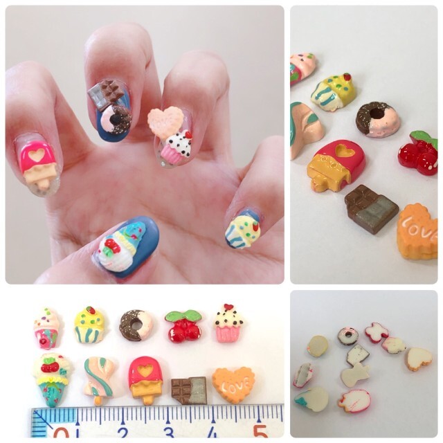 ネイルパーツ デコパーツ スイーツ デザートセット 3D お菓子 チャーム