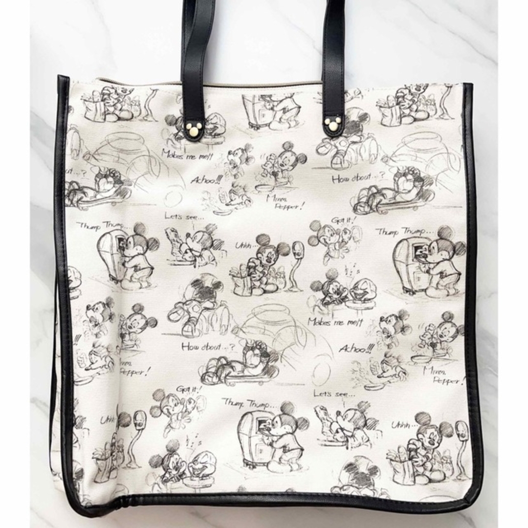 ディズニー ミッキー トートバッグ スケッチデザインの通販 by まかろ