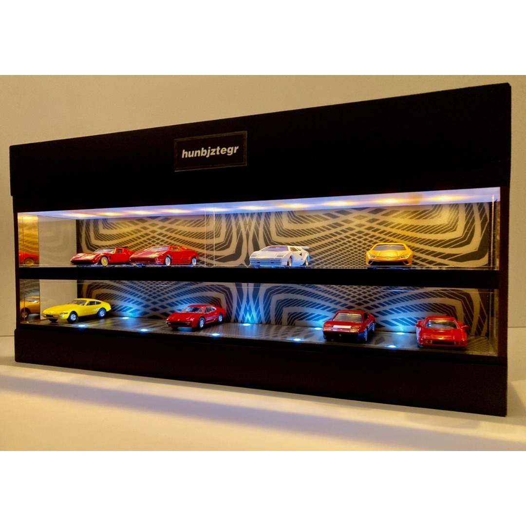 1/64展示20台可能・BRシンメトリー・2層式ディスプレーBOX/ネオ