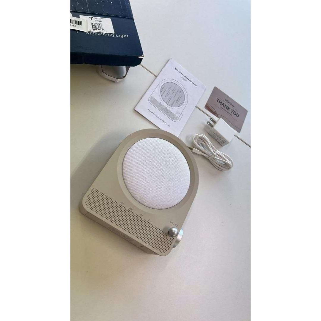 Blonbar目覚まし時計、ウェイクアップランプ10種類のホワイトノイズ