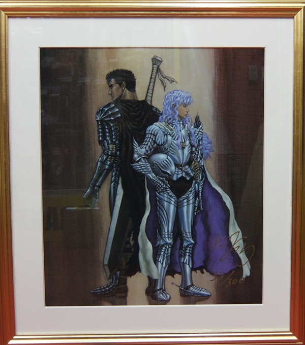 PG-4149]ベルセルク 直筆サイン入りカラー複製イラスト 三浦建太郎