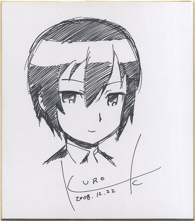 黒星紅白直筆色紙「キノの旅」