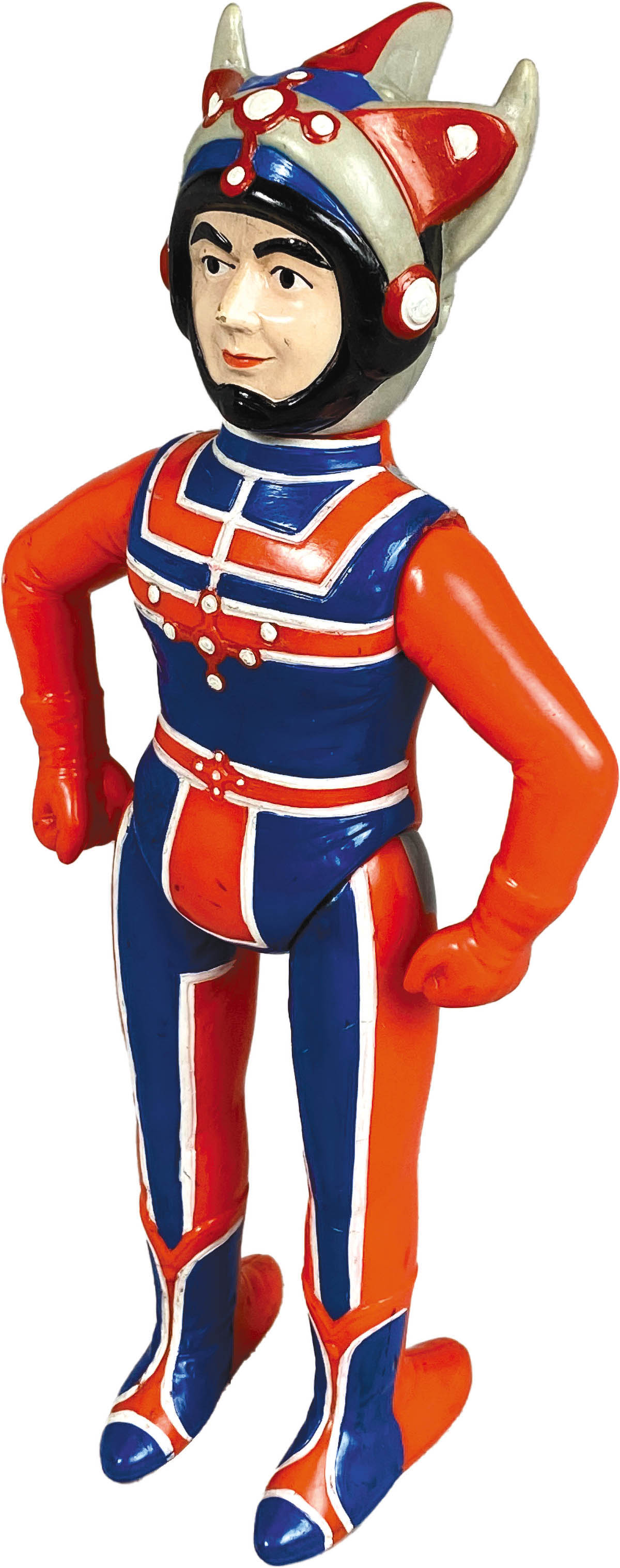 5105] [サンプル版]ブルマァク ウルトラマンタロウとZAT隊員の両面ソフビ