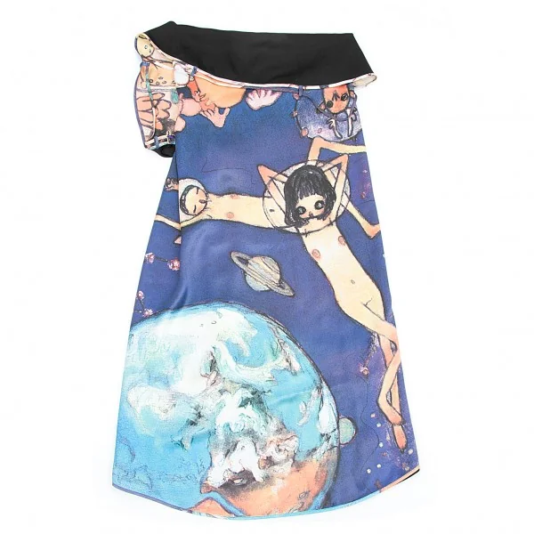 イッセイミヤケ ISSEY MIYAKE×タカノ綾 シルク巻きスカート マルチ2 (K