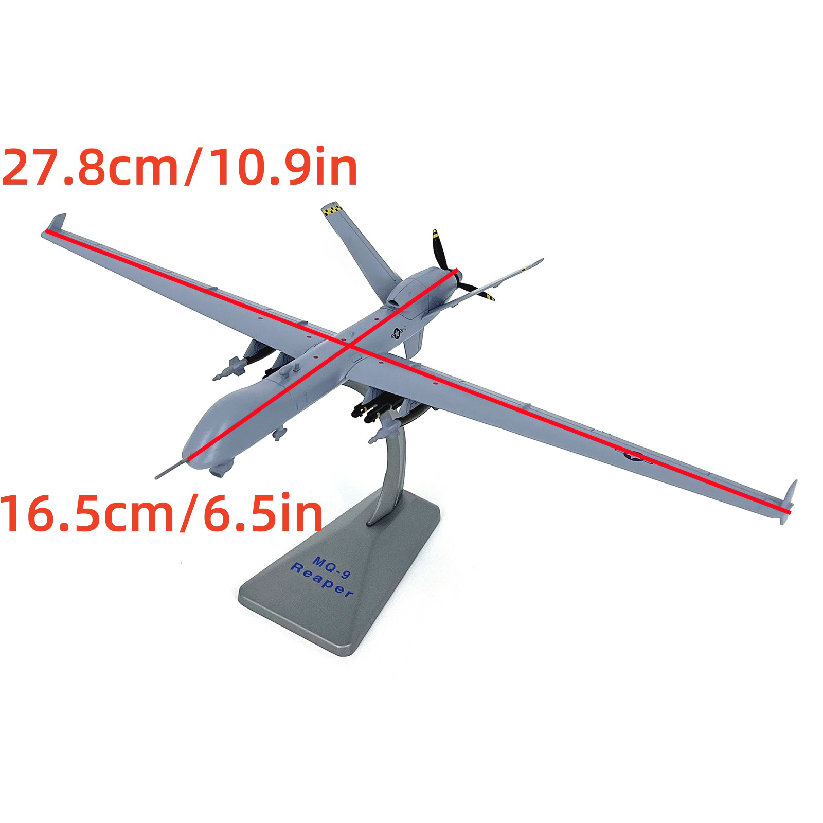 1/72 Scale US Air Force For General Atomics MQ-9 Reaper UAV Model