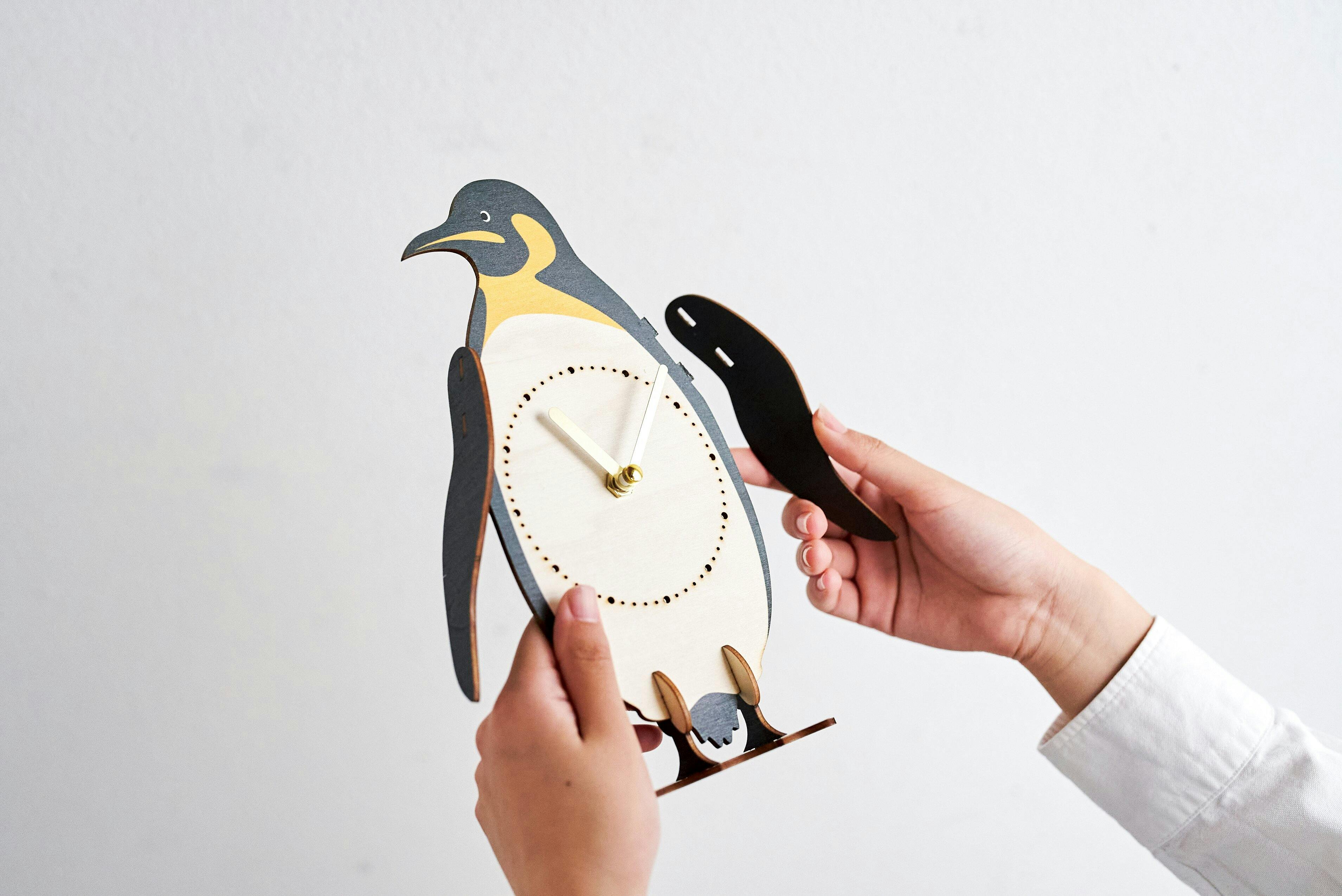 セトクラフト クロックパズル(ペンギン) 6個セット W24-0034-6【別送品