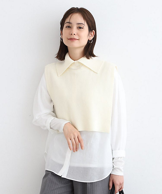 洗える／2WAY】タートルネックニットケープ（2002345126