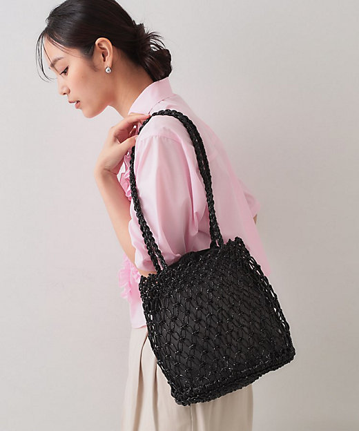 巾着付きマクラメショルダーバッグ（2002415186） | OPAQUE