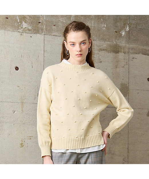 S・Mサイズ】ポップコーン編み プルオーバーニット