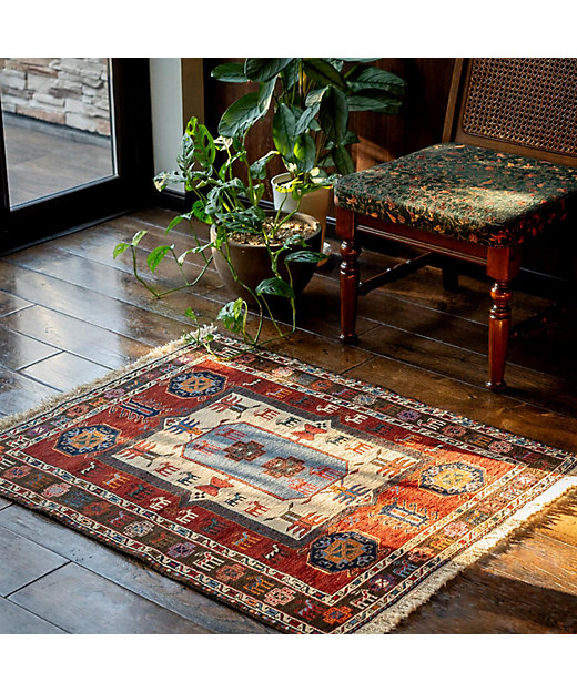 ☆ペルシャ手織りキリム 玄関マットLサイズ［4］ | 三越伊勢丹