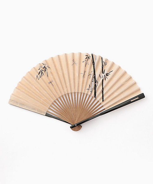 扇子 竹にとんぼ 0450 クリーム・紺 | 保赤軒/ホセッケン | 三越