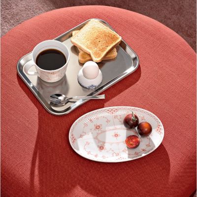 コーラルフルーテッド ハーフレース オーバルディッシュ23cm