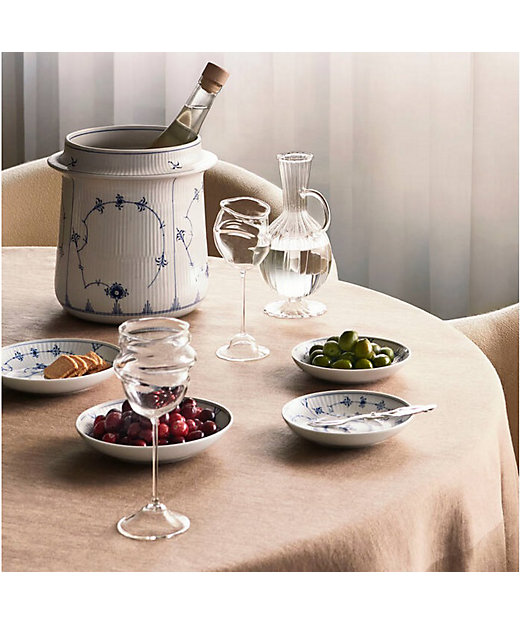 ブルーフルーテッド プレイン ディーププレートペア13cm | ROYAL