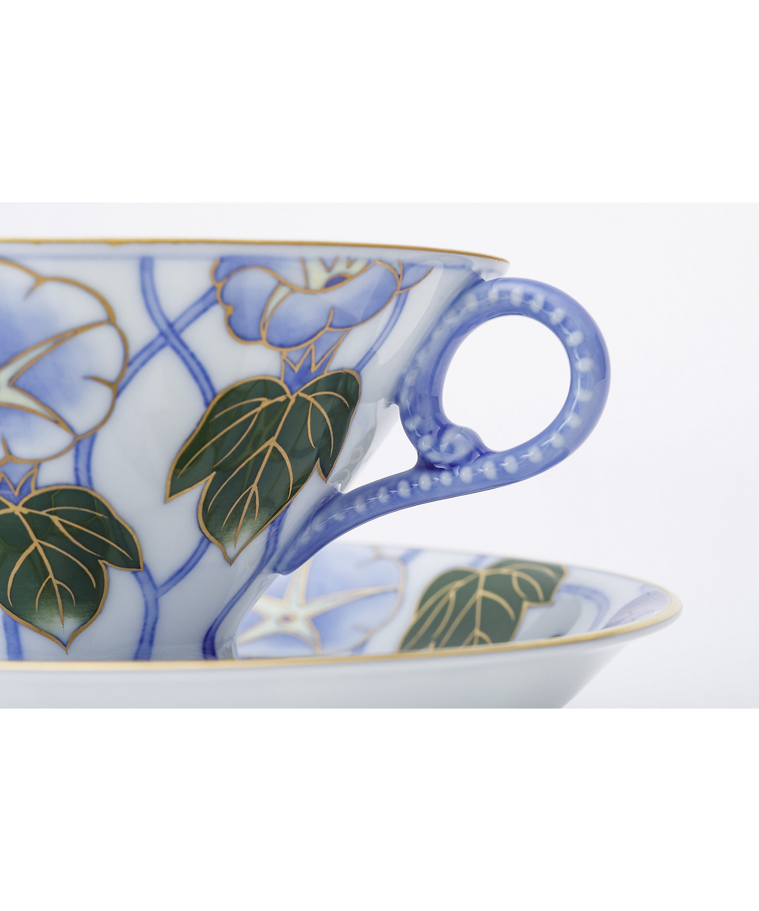 染錦つる朝顔 紅茶碗皿 | 深川製磁/フカガワセイジ | 三越伊勢丹