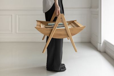 受注商品】＜NO．544 マガジンラック＞ナチュラル | maruni