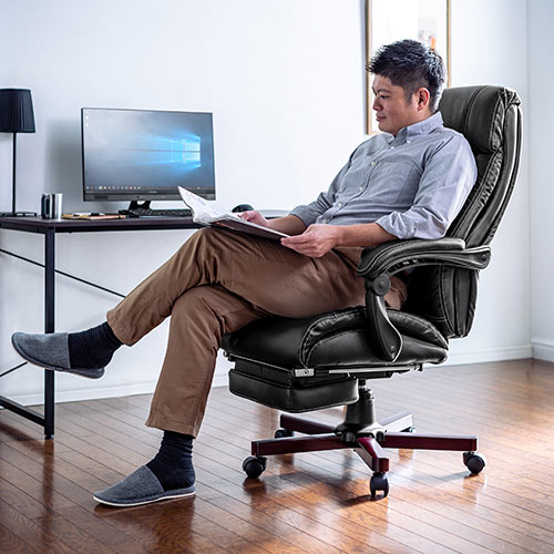 2/27 16時まで特価】【寝られる椅子】 本革リクライニングチェア