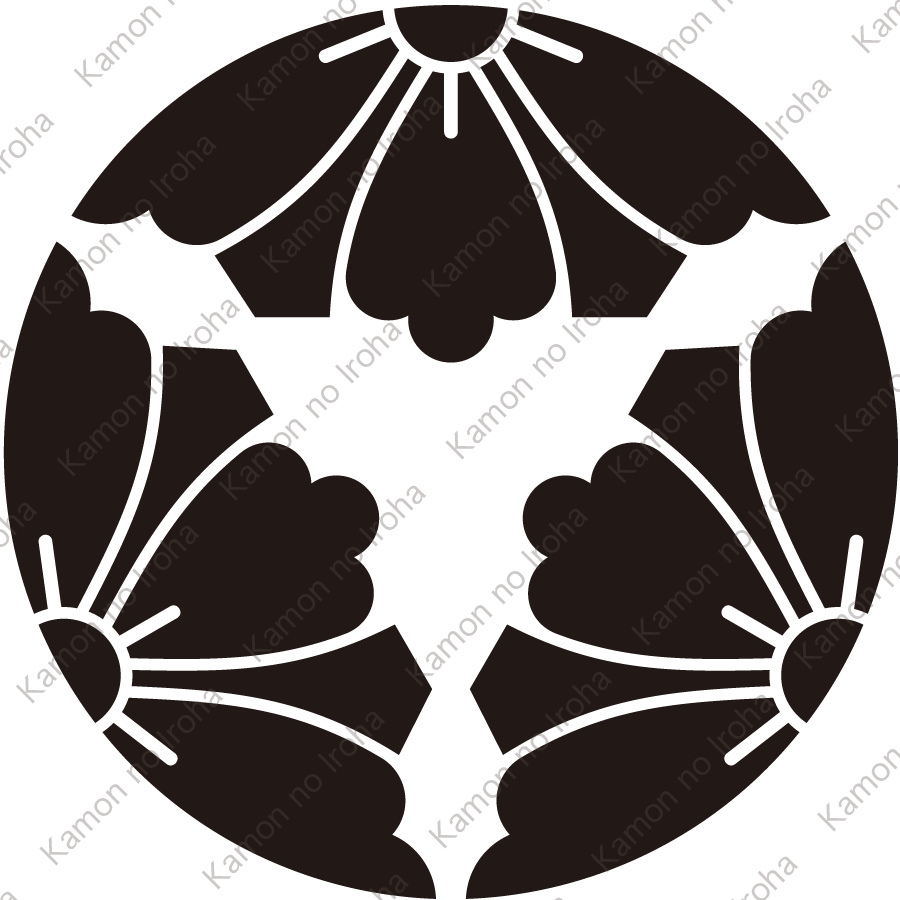 三つ割り剣花菱紋（みつわりけんはなびし）：家紋のいろは