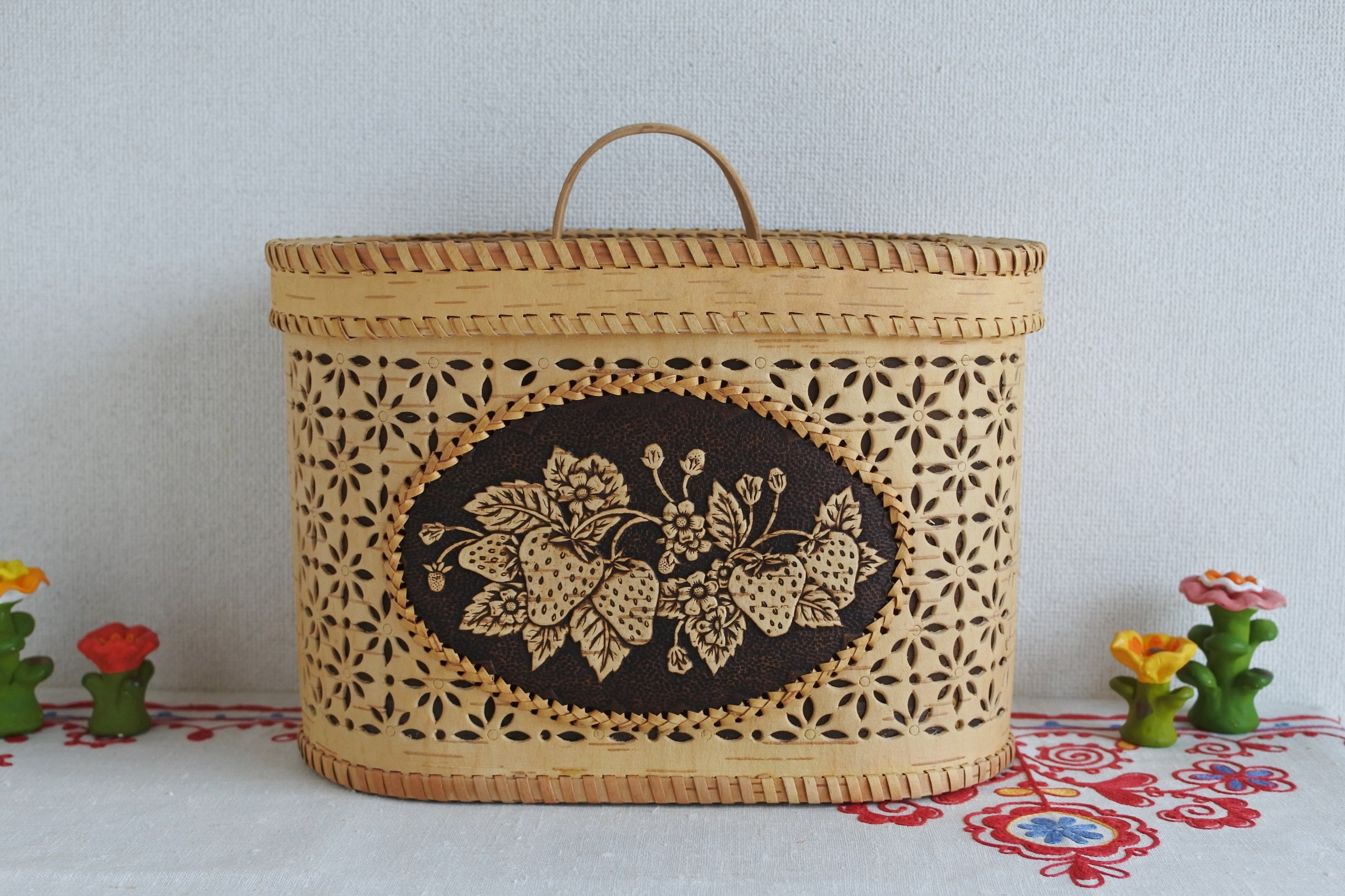 白樺細工ベレスタ ボックス 小箱 白樺樹皮 アクセサリーケース