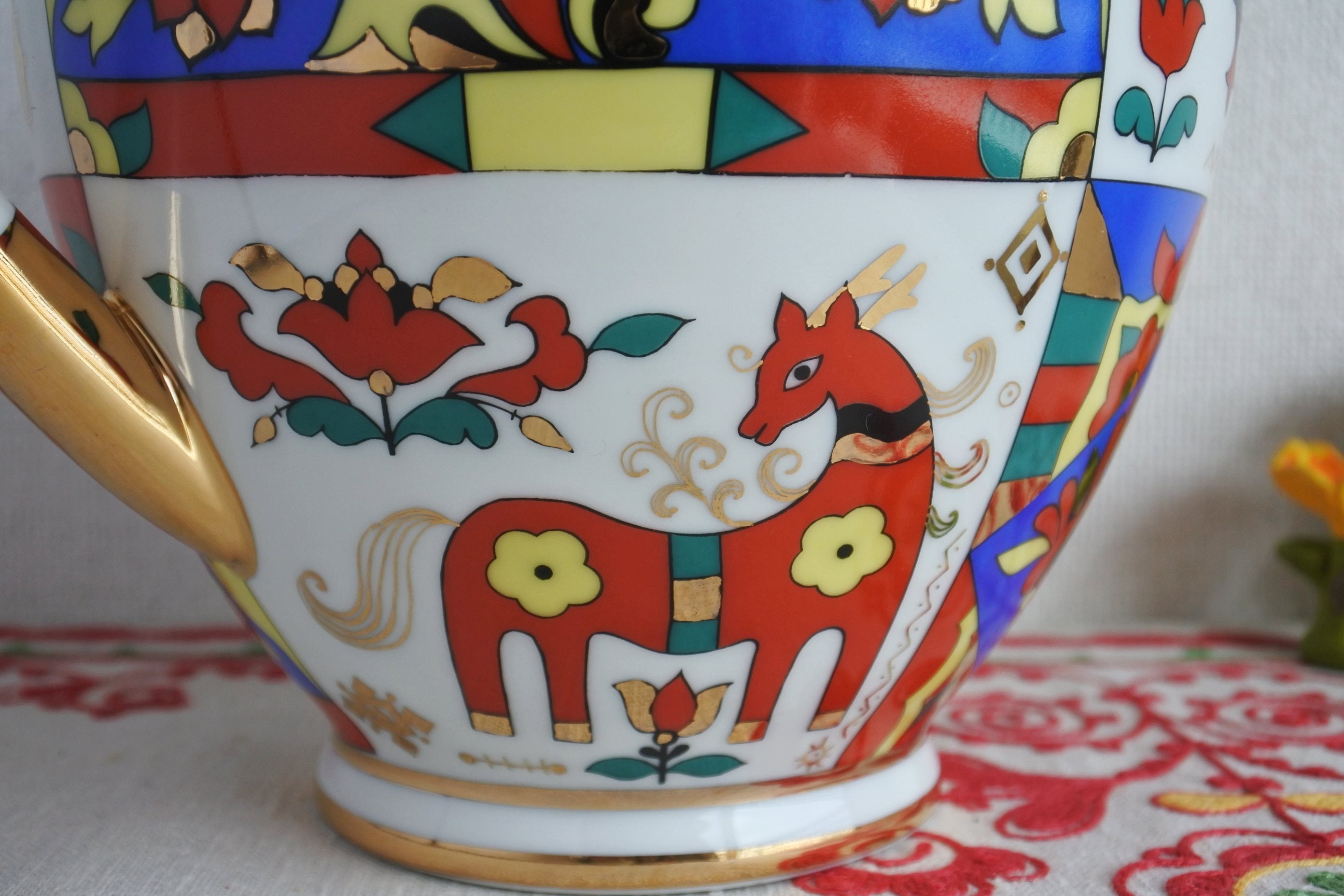 ロモノーソフ陶磁器 インペリアルポーセリン ロシアンルボーク ボロ