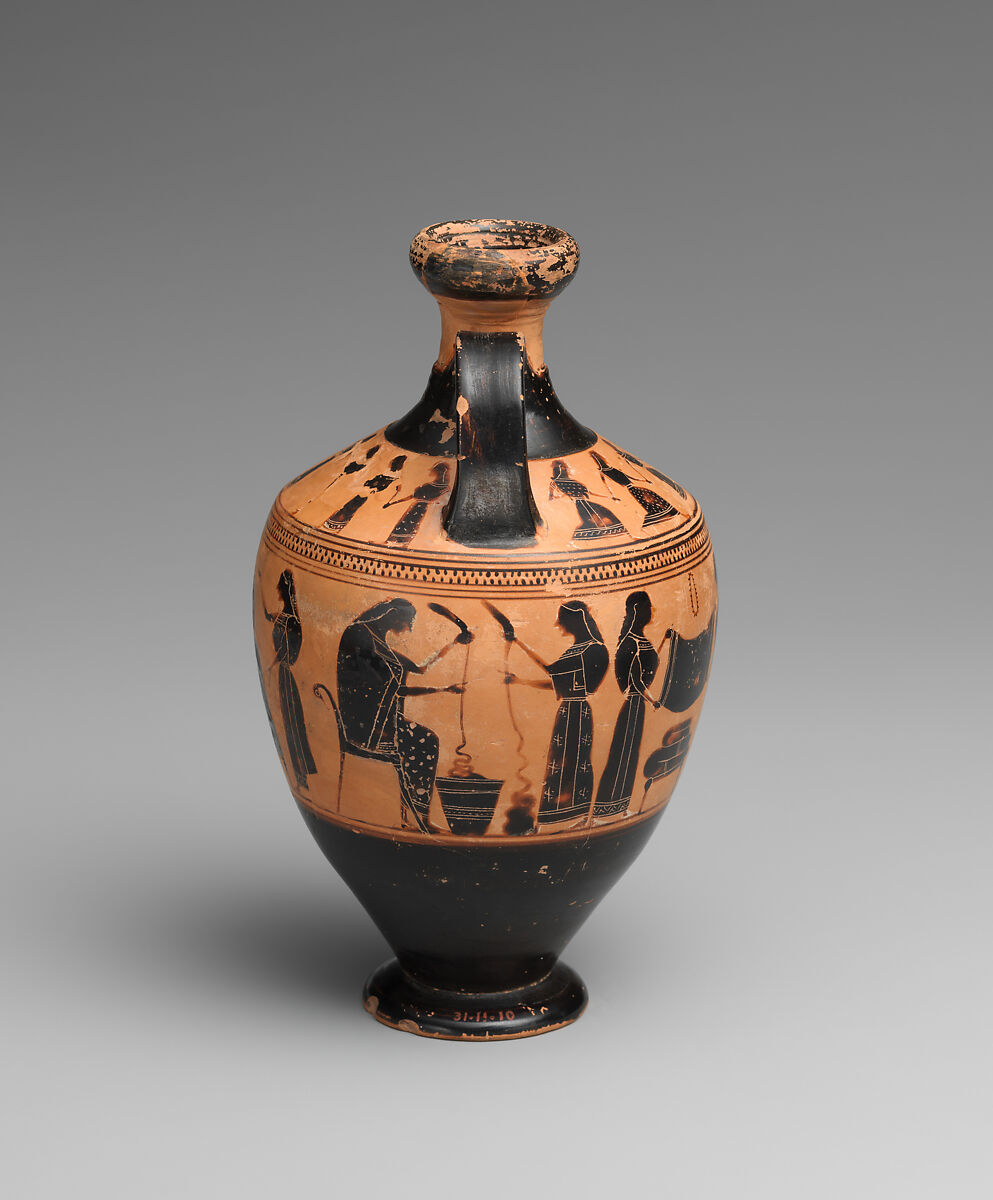 テラコッタ製レキュトス（油瓶） Terracotta lekythos (oil flask