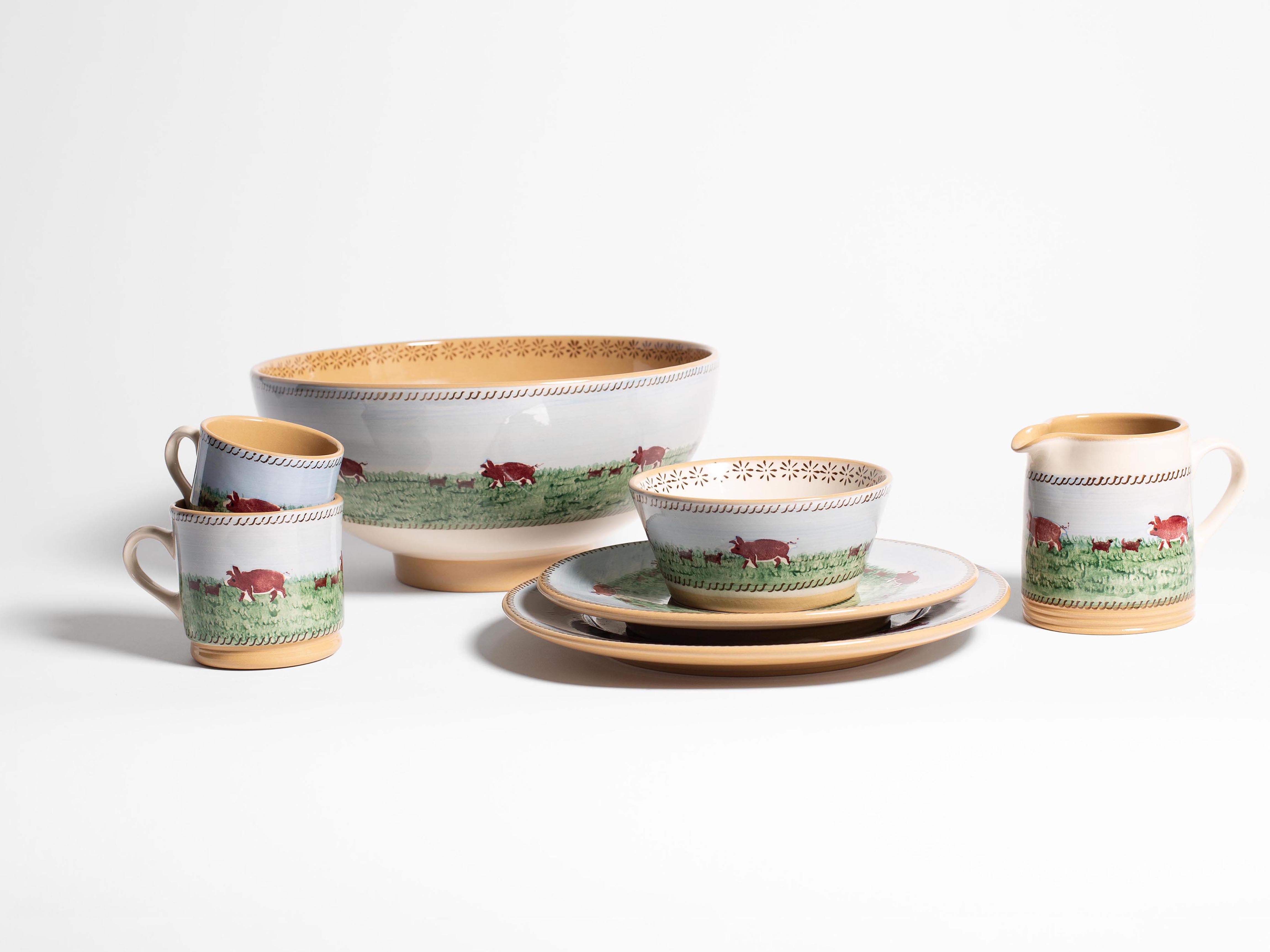 NICHOLAS MOSSE SMALL ANGLE BOWL IN BLUE & MULTI in BLUE/MULTI