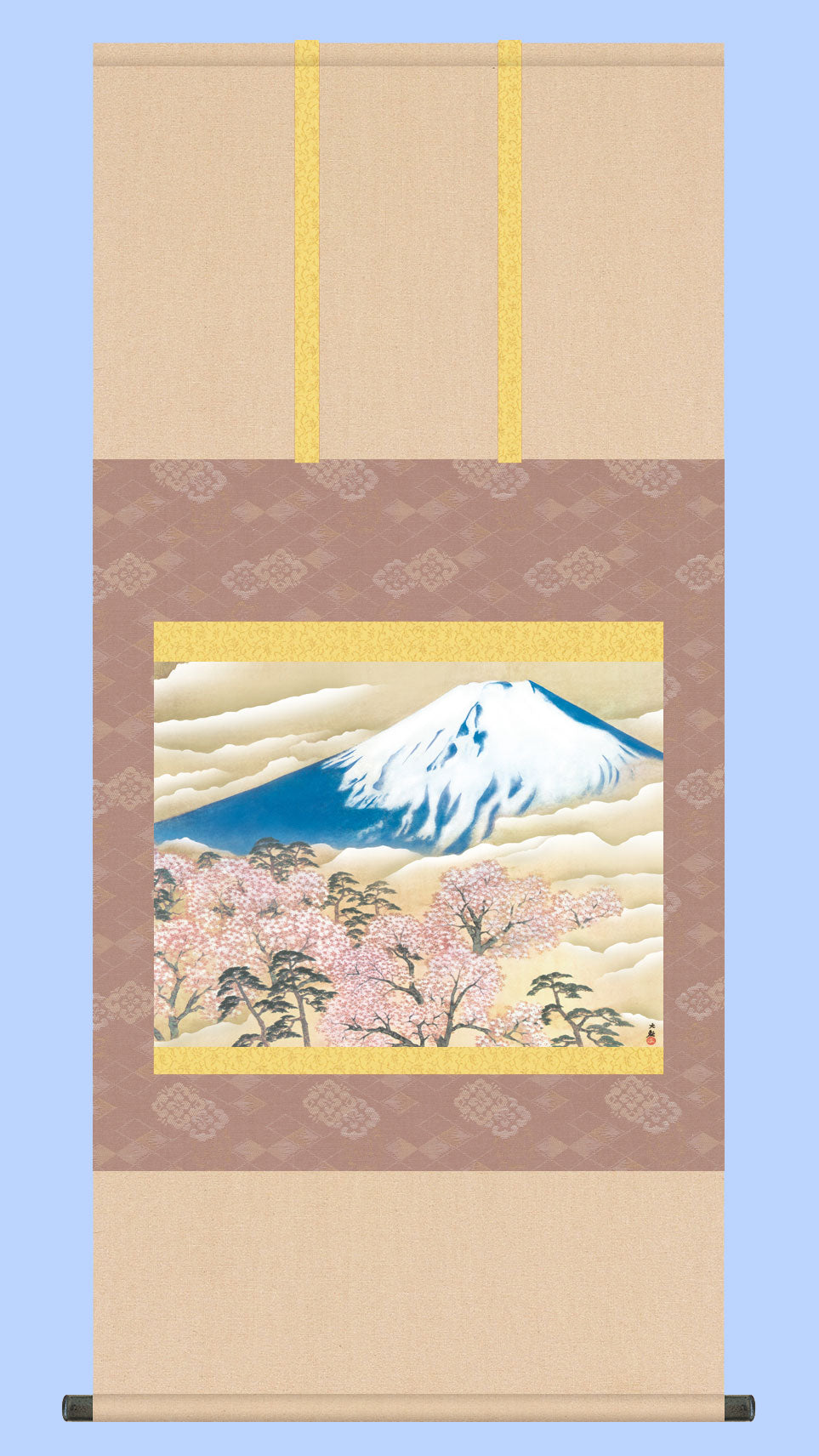 名画複製画掛け軸 富士と桜図 横山大観 – 寿鳳人形の東芸