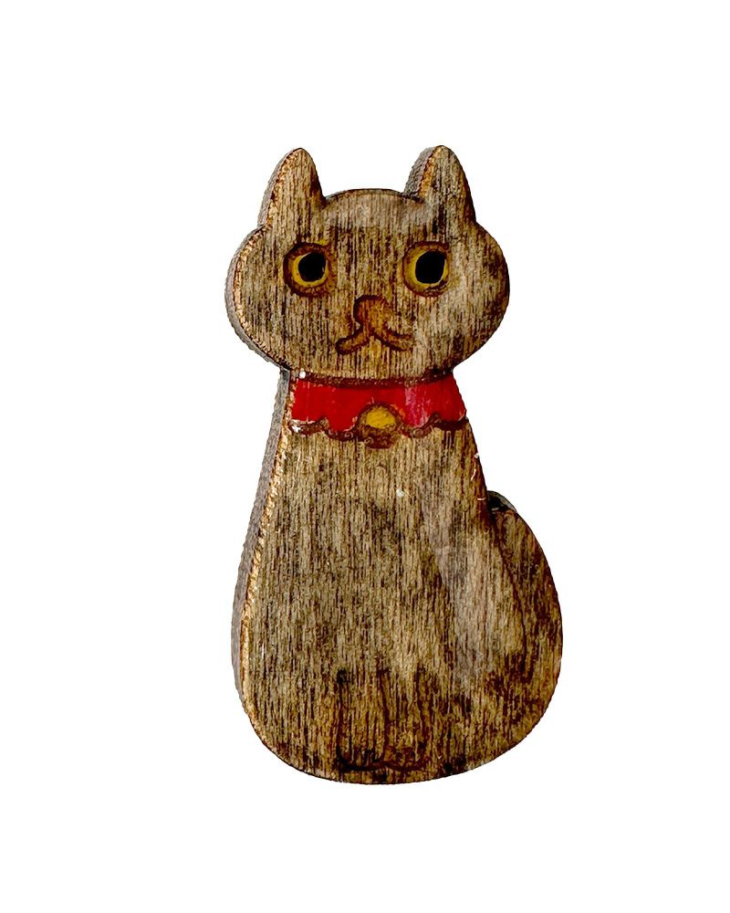 看板猫たちが勢ぞろい「クリアウッド ねこno ブローチ」 | Kanmi