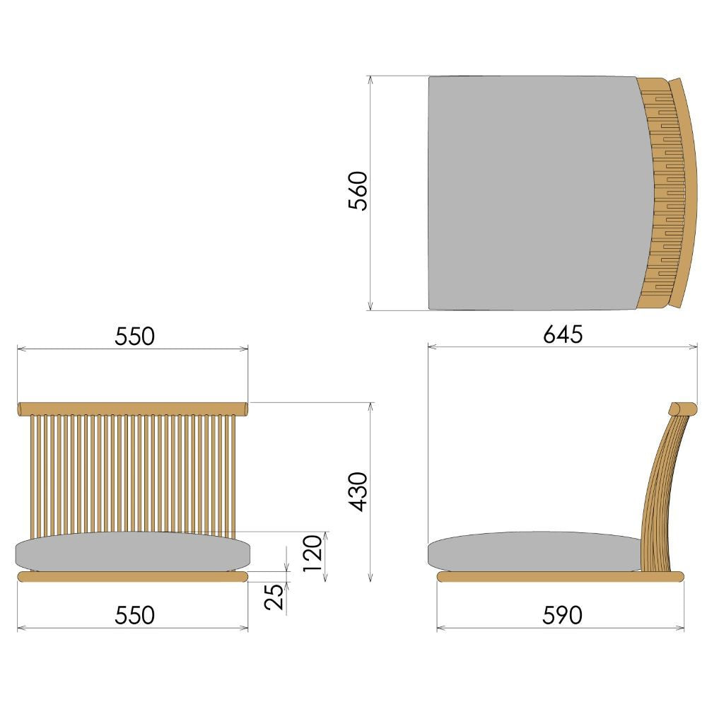 月華 座椅子 GWC72(NP色) – 柏木工株式会社オンラインストア