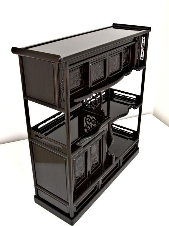 飾り棚 筆返6枚戸3.8尺棚 no.203 (19-SLV-2201) / 唐木家具OSAKA