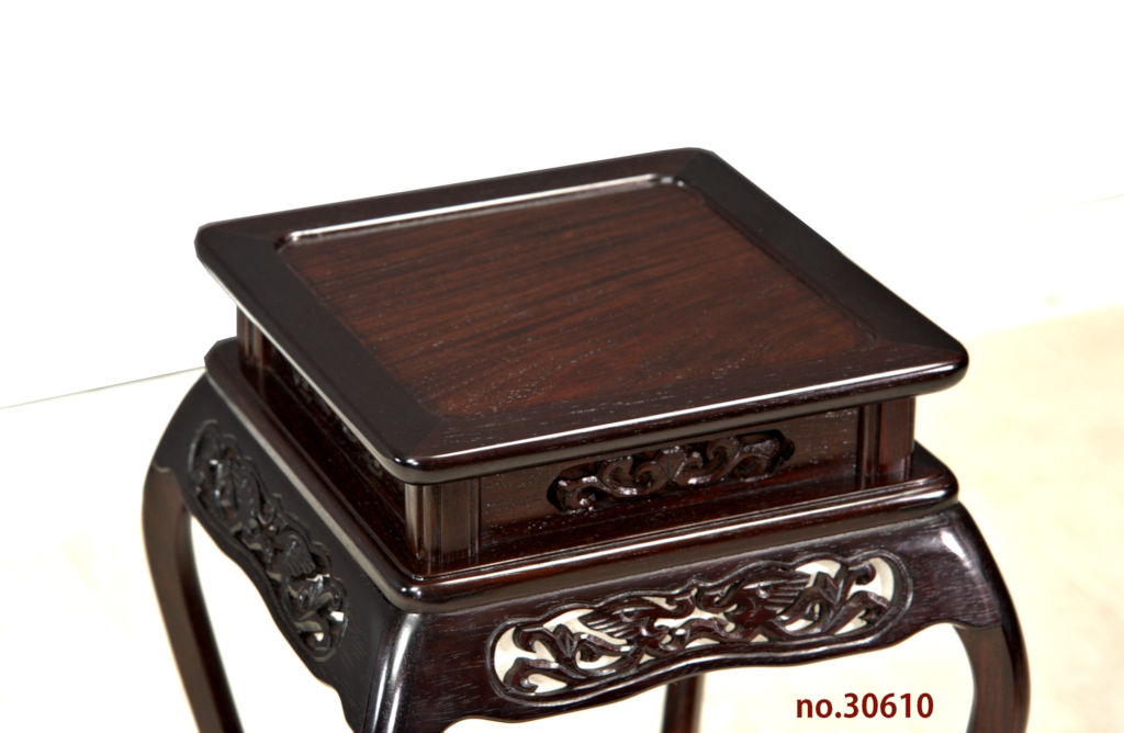 花台: 紫檀 向井作 高卓 木蓮 高さ36cm大阪唐木指物 no.30610 / 唐木