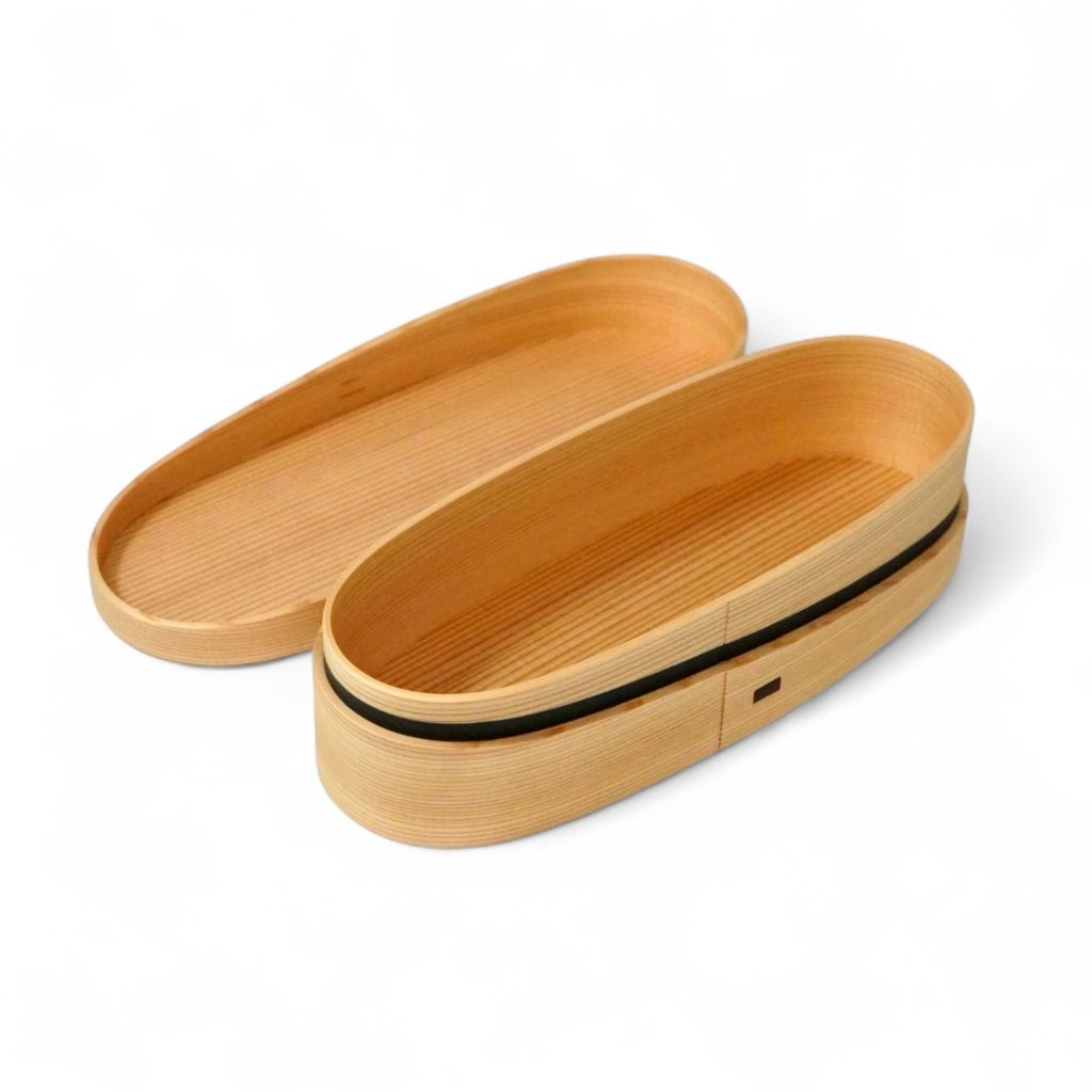 大館 曲げわっぱ 軌（MICHI）黒・朱 – 漆器 高翆