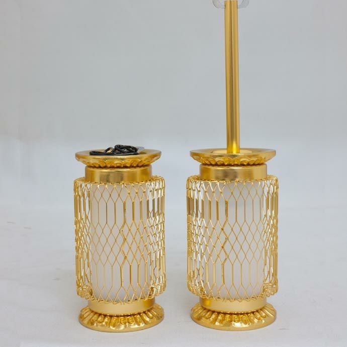 吊灯籠(吊り灯篭) アルミ製 雅型 高さ 8.5cm 1対 仏具灯篭（とうろう