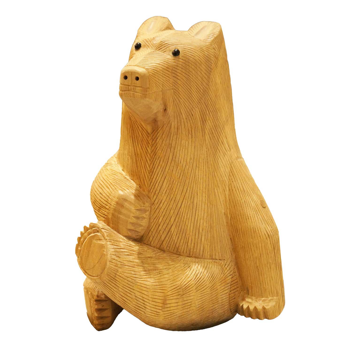 増田きよたか「座熊」 – 八雲木彫り熊【熊つみ】