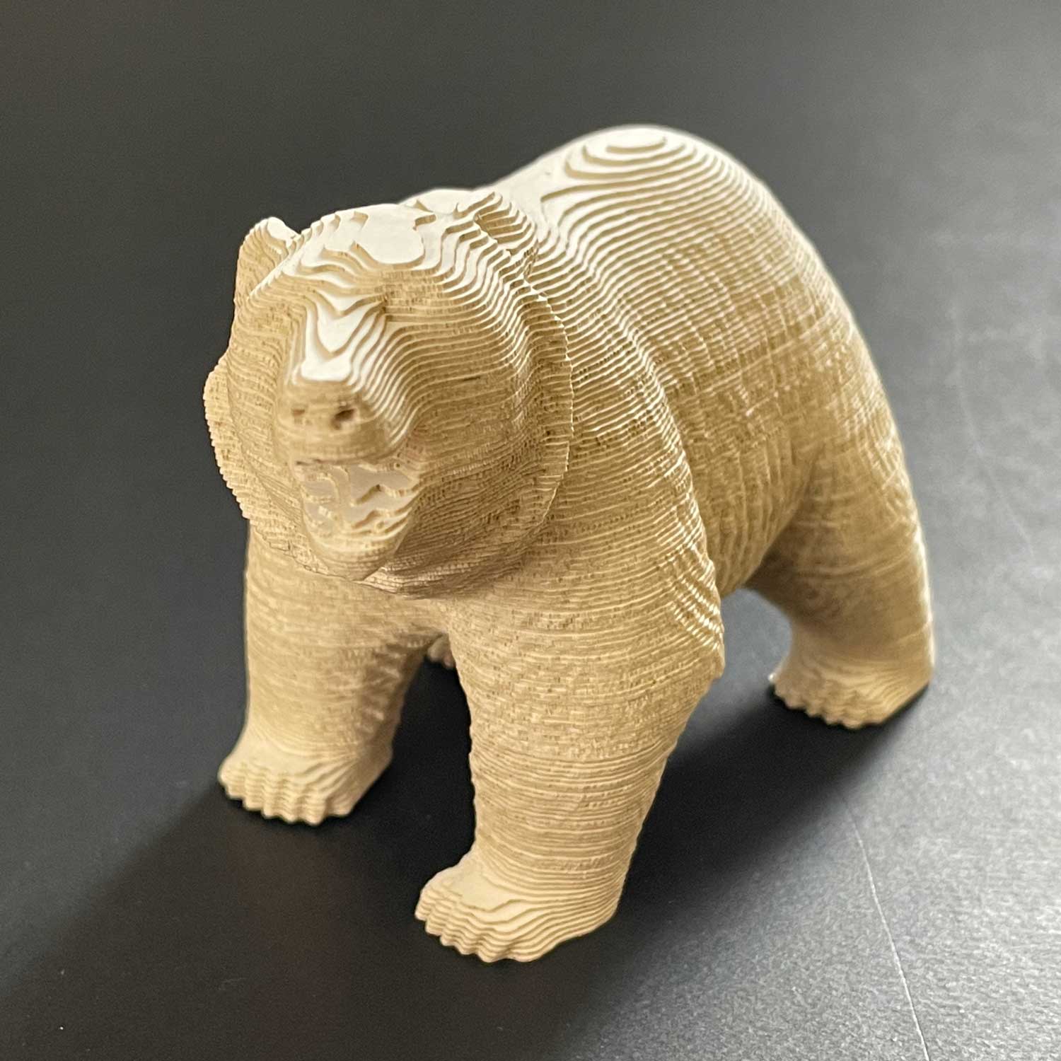 北斗（中川）「吠え熊1974」 – 八雲木彫り熊【熊つみ】