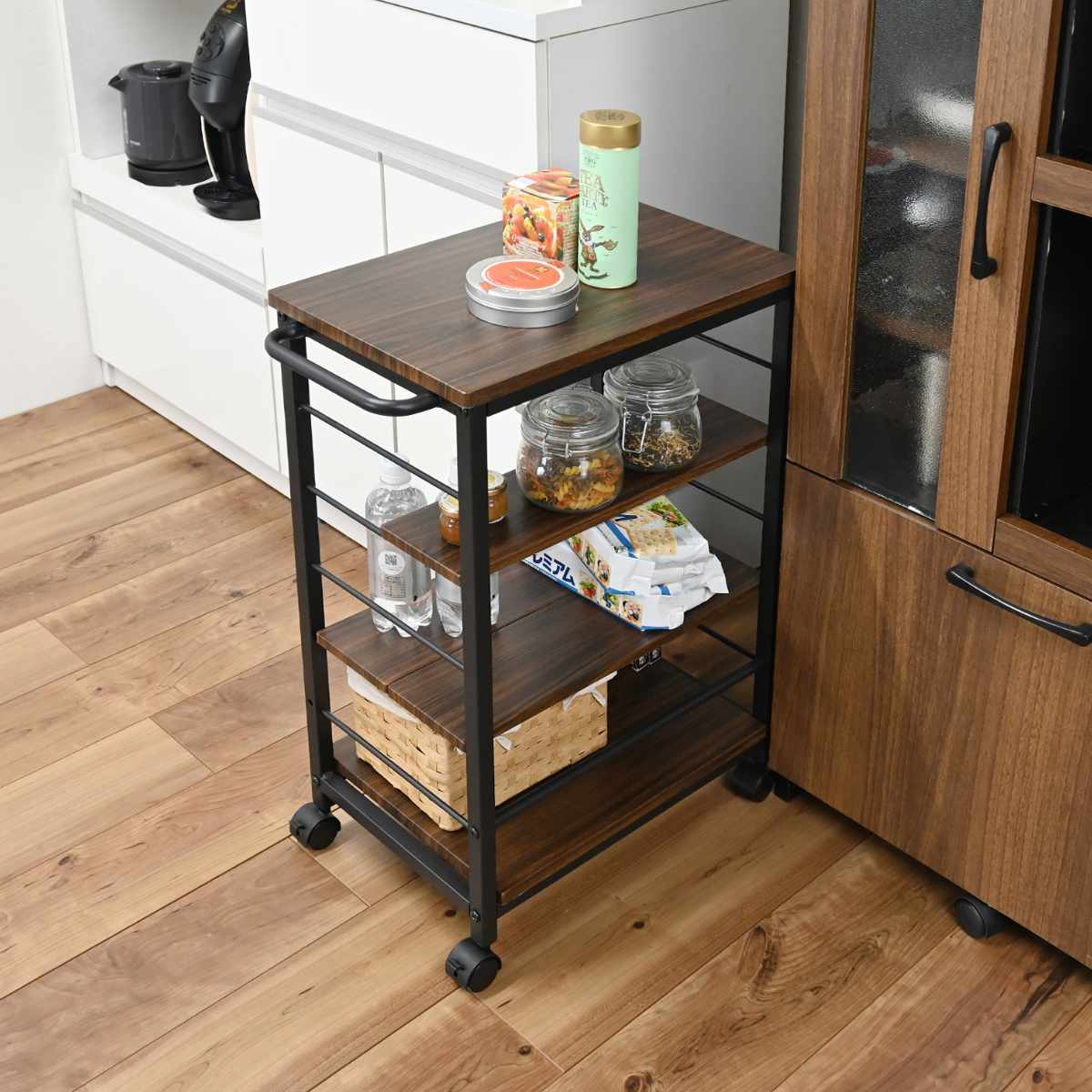 キッチンワゴン スチールフレーム 幅53cm （ キッチンカウンター