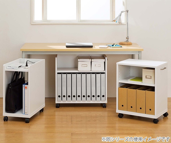 dショッピング |書類ラック 幅45cm 2段 天板無し キャスター付