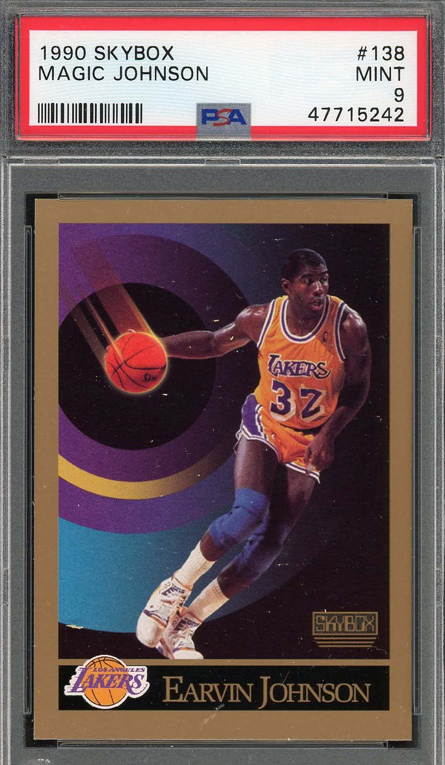 Amazon.com: Magic Johnson 1990 Skybox Basketball Card #138 Graded