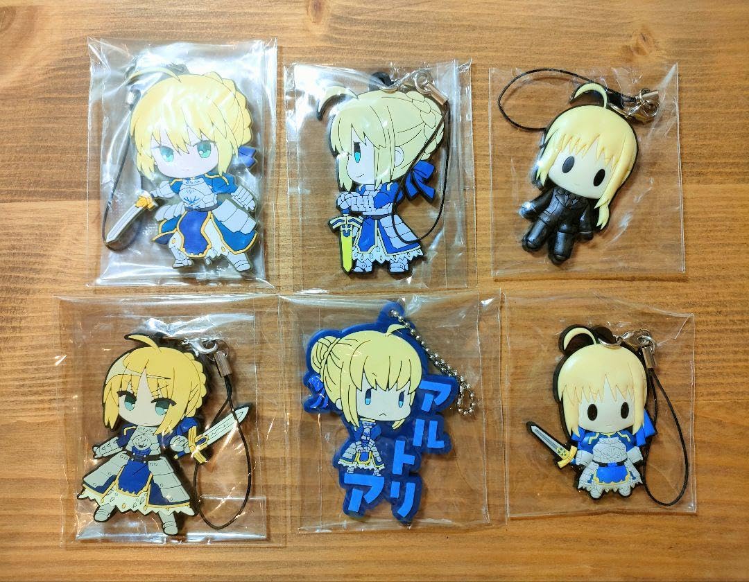 Amazon.co.jp: Fate ラバーストラップ セイバー 6種セット 1WT5RUD9