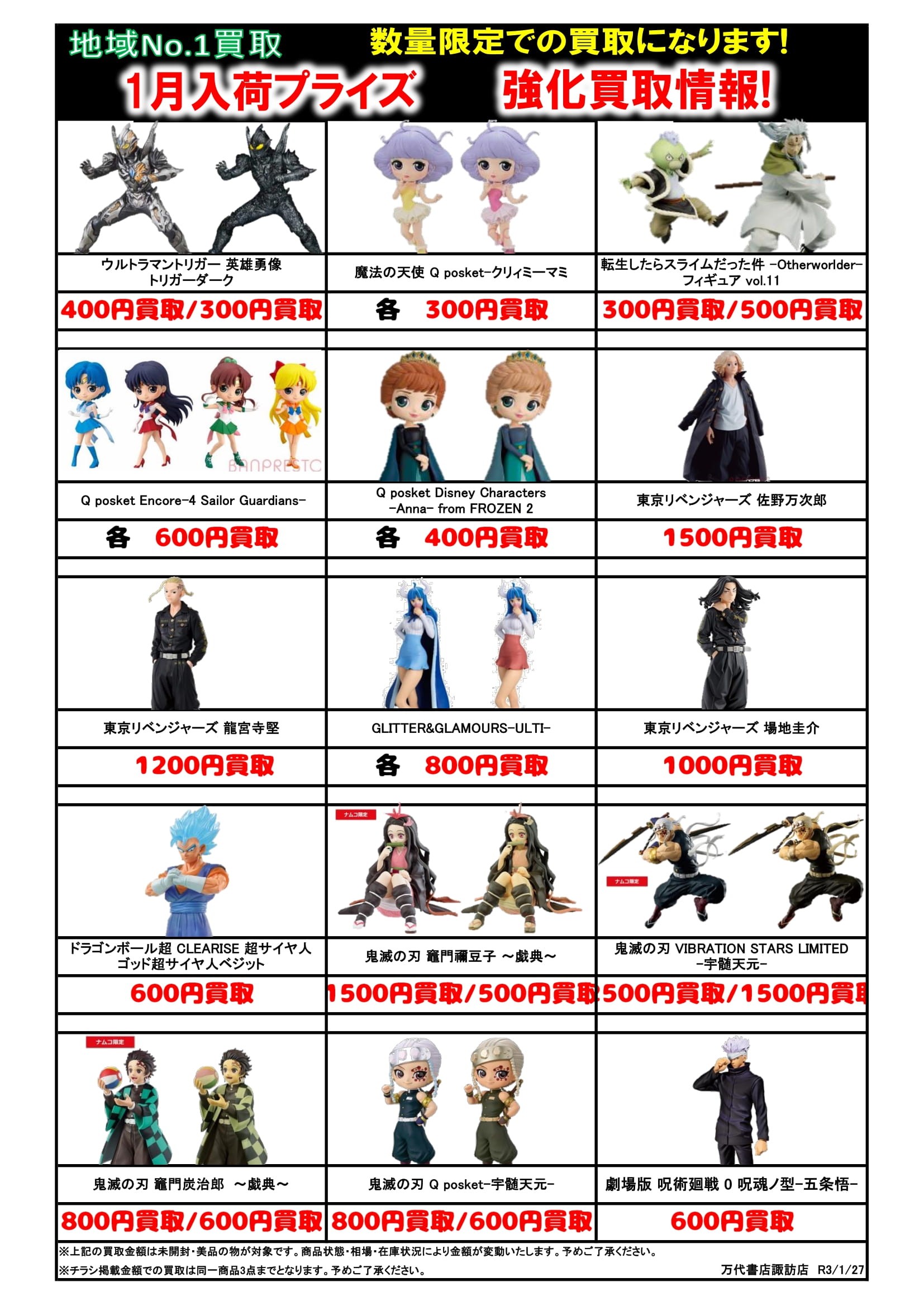 【おもちゃ】1月入荷予定プライズフィギュア・2021年11月、12月入荷