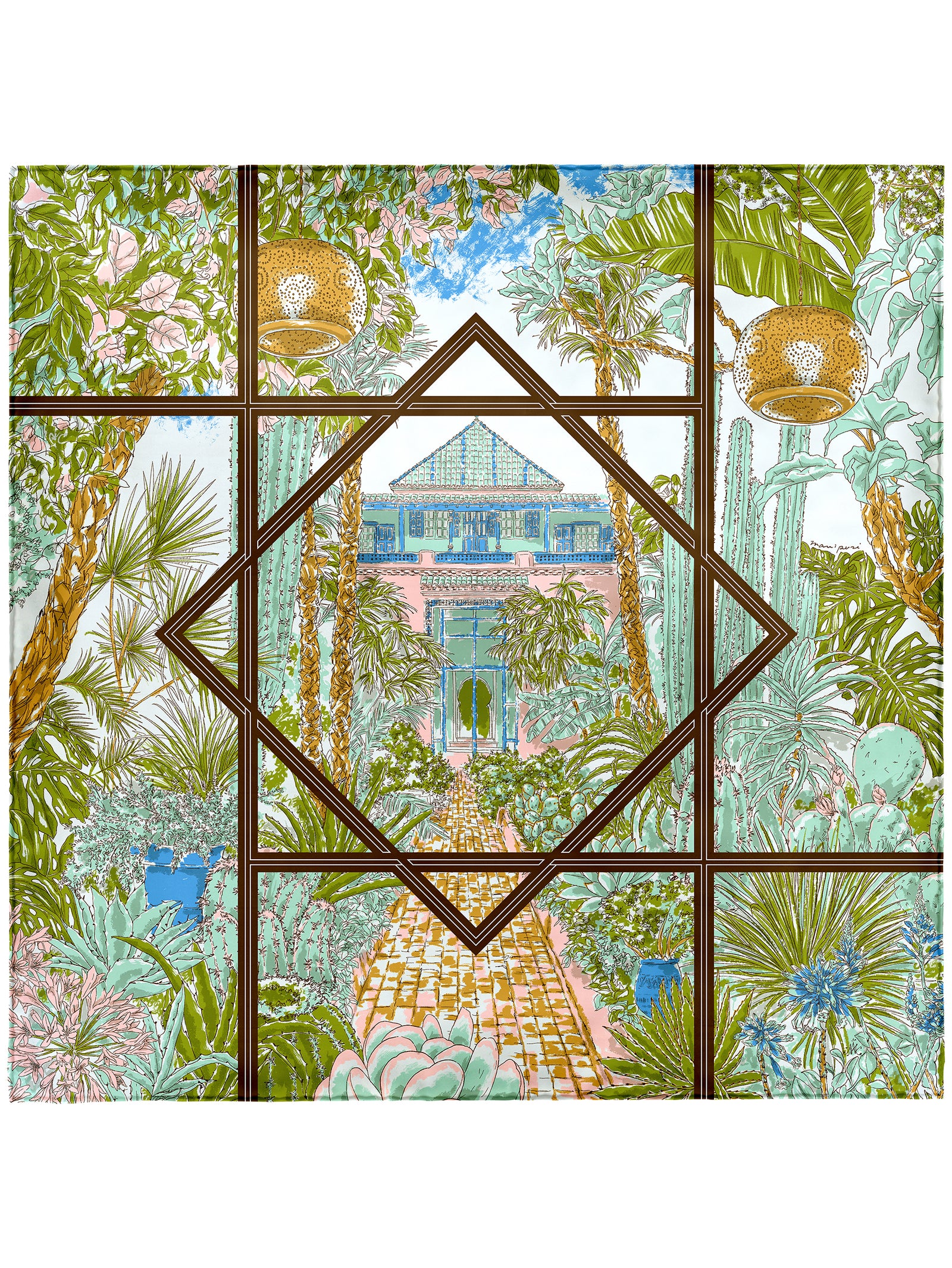 シルクスカーフ88＞サキュレントガーデン – manipuri