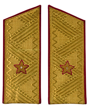 ソ連軍 将官クラス肩章/陸軍少将用/ペア/実物・未使用