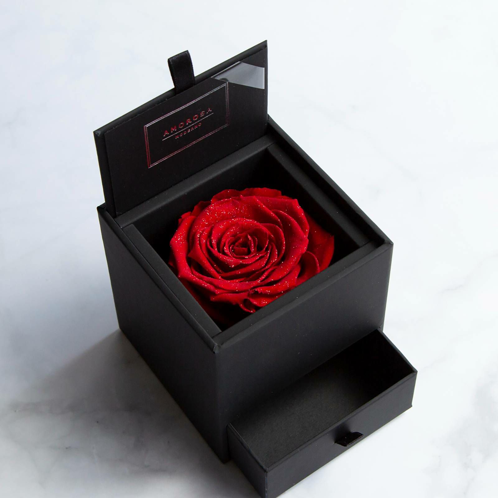 ダイヤモンドローズドゥロワー(90)/ブライトレッド （プリザーブド