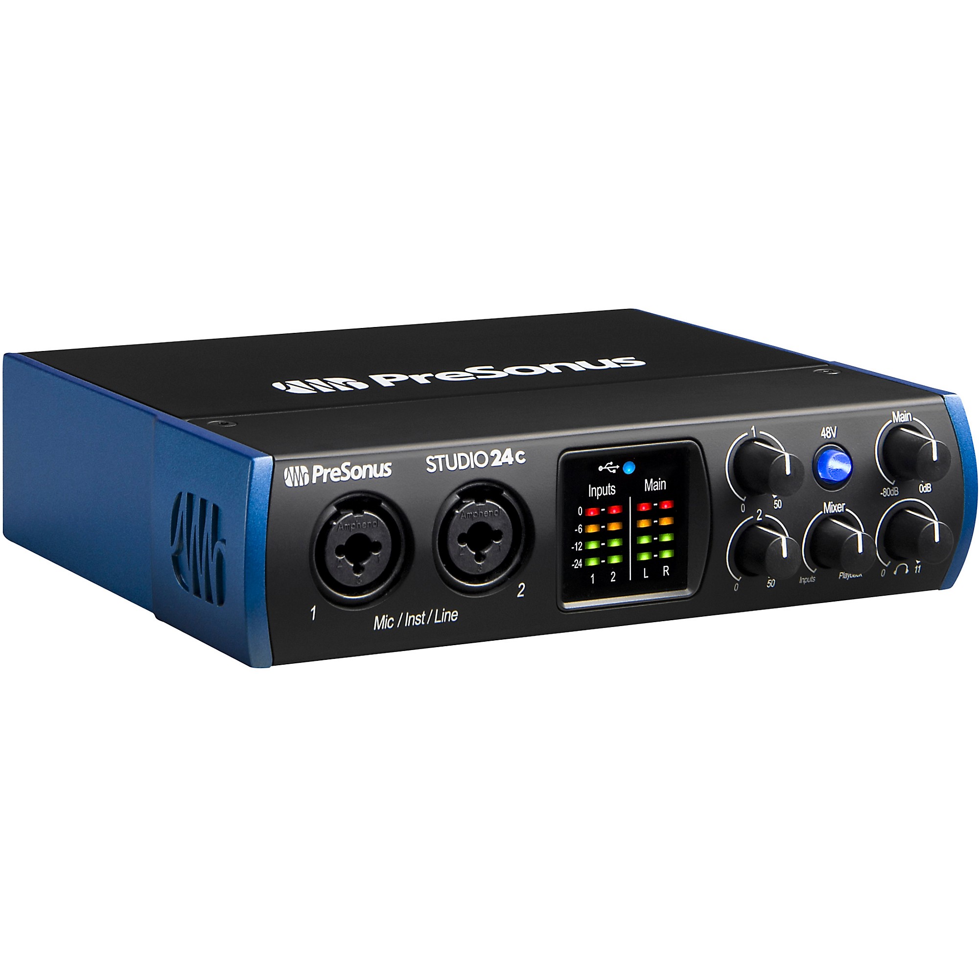 PreSonus Studio 24c USB-C 2x2 Audio/MIDI Interface With Studio One